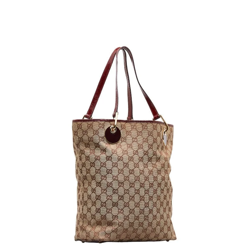 GUCCI canvas handbags for sale -Gucci GG canvas Tote bag 120836 002058 Beige Red Canvas Leather  Gucci