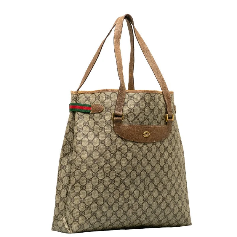 GUCCI crossbody bags with adjustable straps -Gucci GG Plus Handbag Tote Bag 3902091 Brown