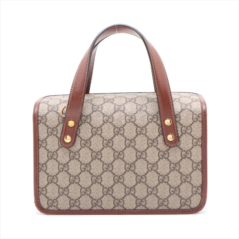 GUCCI bags for luxury shoppers worldwide -Gucci GG Supreme 2WAY Handbag Brown 645453