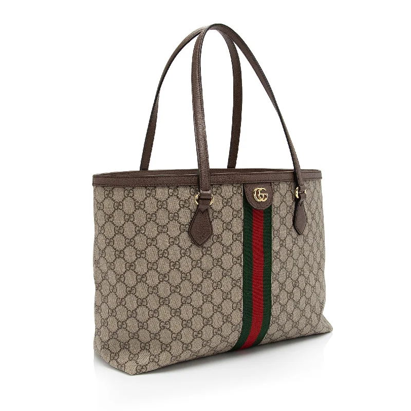 GUCCI bags with unique color-block designs -Gucci GG Supreme Ophidia Medium Shopping Tote