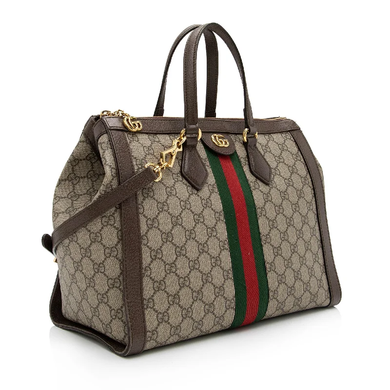 GUCCI handbags for office wear -Gucci GG Supreme Ophidia Medium Top Handle Tote