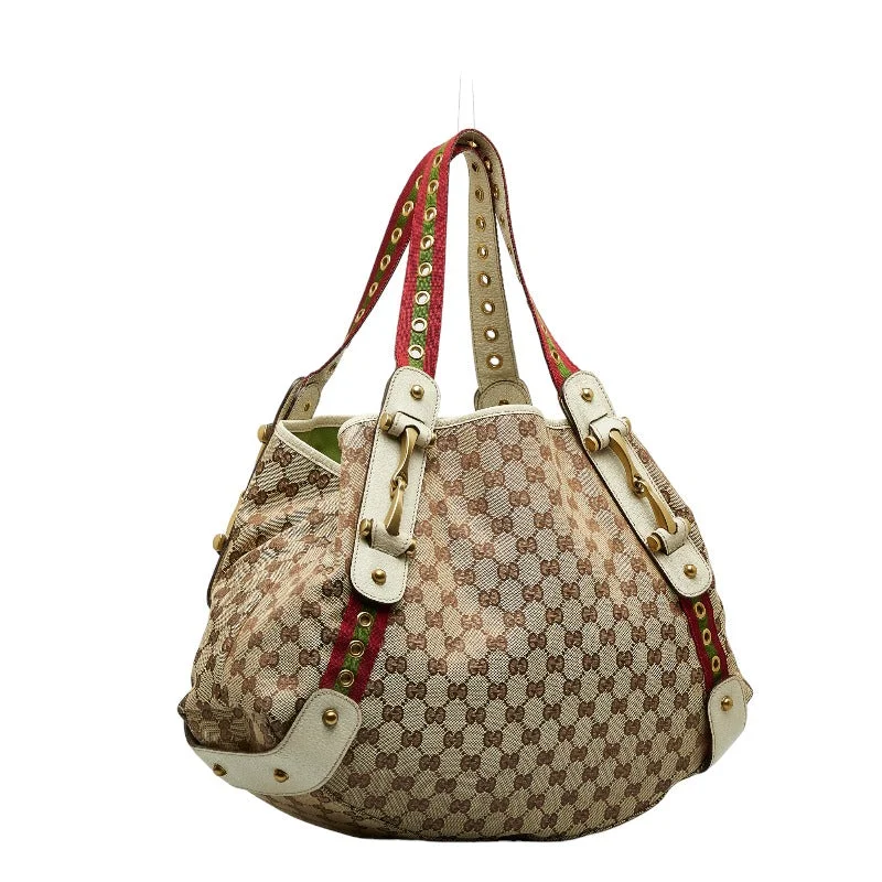 GUCCI luxury bags for everyday luxury -GUCCI Tote Bag Monogram 144186 Canvas/Leather Ladies