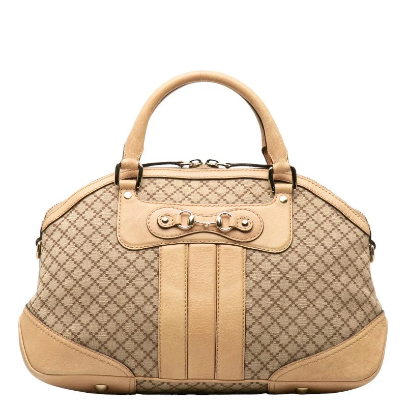 GUCCI bags for everyday luxury -GUCCI Gucci Diamond 247286 Handbag Canvas/Leather Beige Ladies and Gentlemen