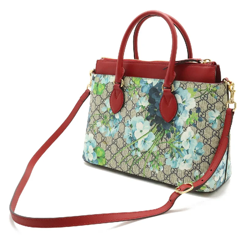 GUCCI women’s wallets and bags -Gucci Gucci GG Bloom's Handbags 2WAY Shoulder Bags  Flower Tile PVC Leather Beige Blue Multicolor Red 409534