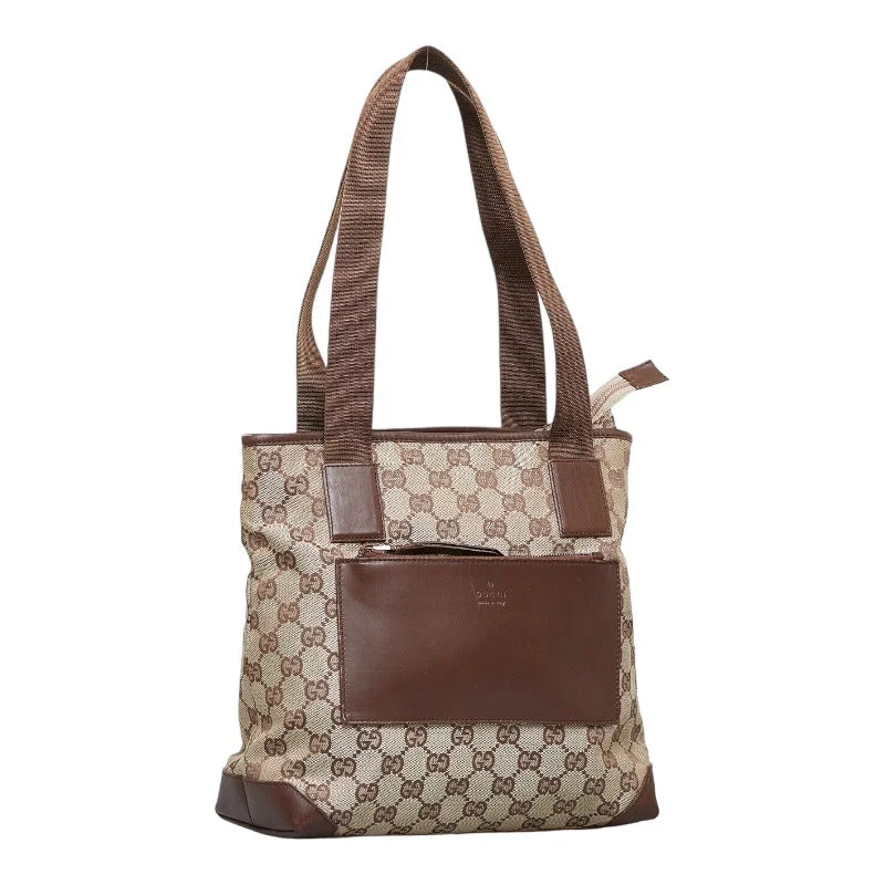 GUCCI luxury handbags with artistic flair -GUCCI Gucci GG Canvas 0190402 Handbag Canvas/Leather Beige Brown Ladies Gucci