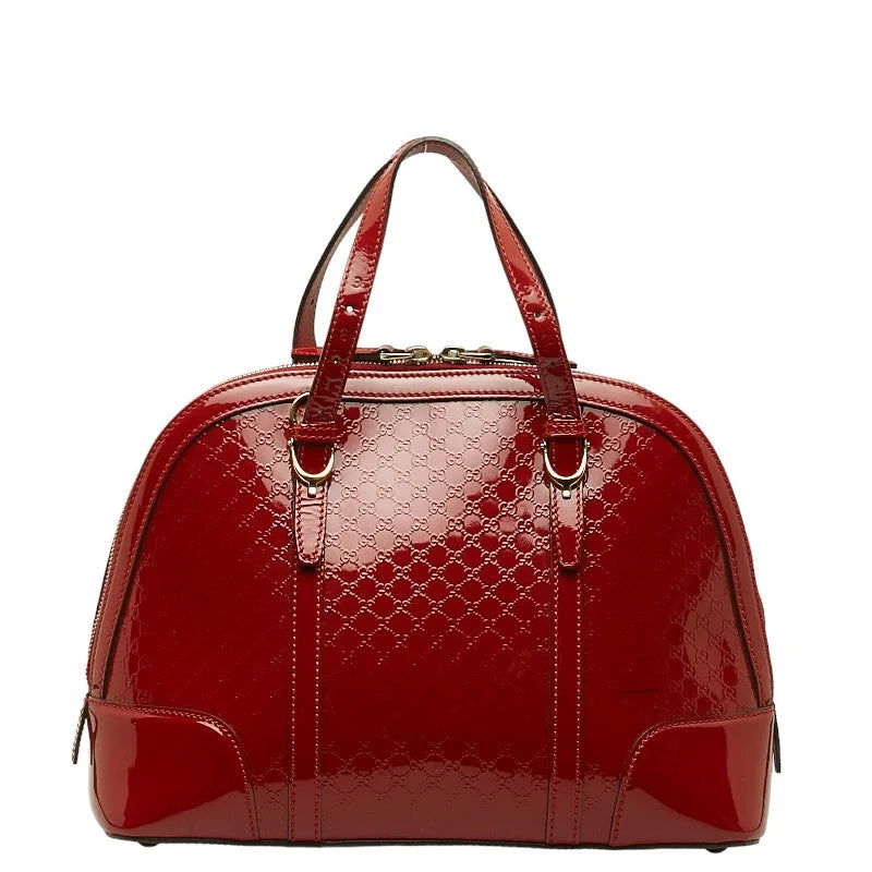 GUCCI bags with studded designs -GUCCI Gucci MicroGucci Shima 309617 Shoulder Bag Patent Laser Red Lady Gucci