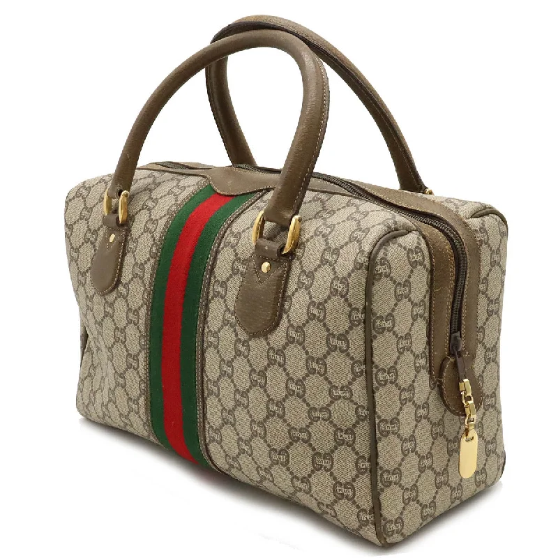 GUCCI luxury bags for women -Gucci Gucci Old Gucci GG Plus Shelley Line Handbags Mini Boston Bag PVC Leather Beige Moca Brown Gold  Gucci Old Gucci GG Plus Shelley Line Handbags Mini Boston Bag PVC Leather Beige Moca Brown Gold Tools