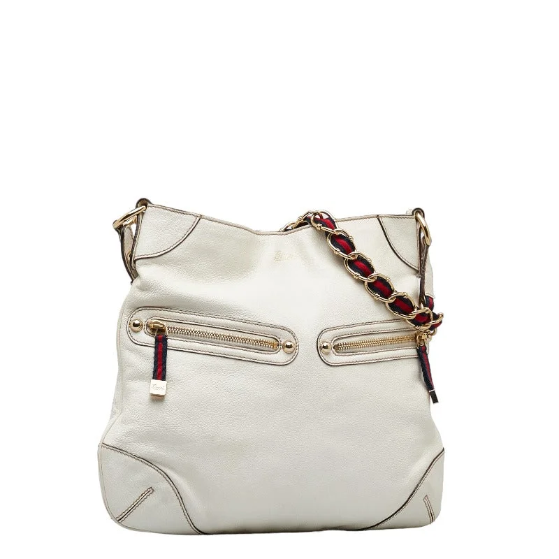 GUCCI handbags with floral prints -GUCCI Gucci Shirley 154392 Shoulder Bag Leather White  Gucci