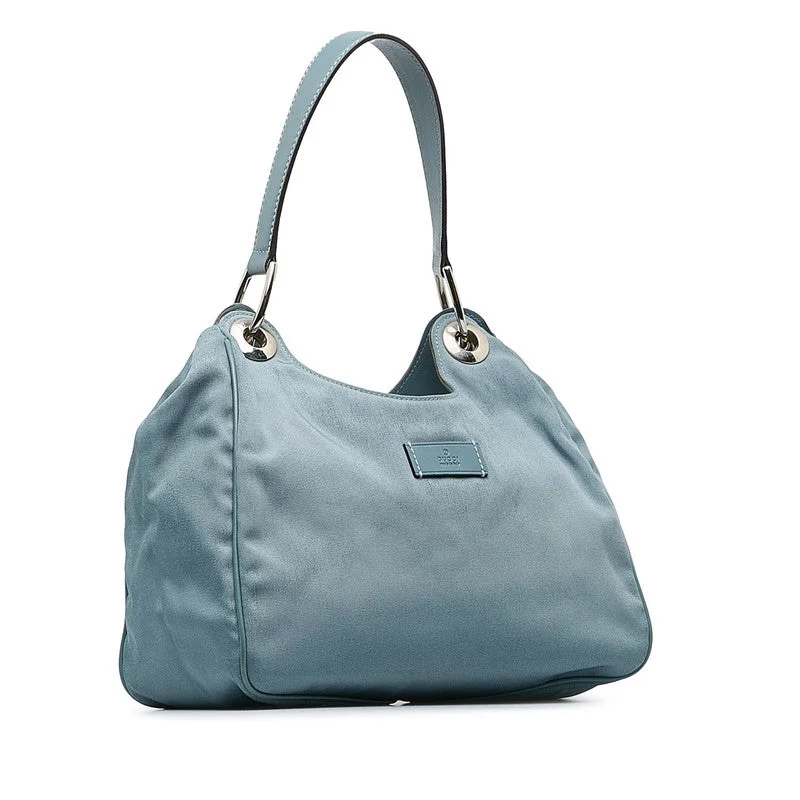 GUCCI bags with vintage appeal -Gucci Handbag One Shoulder Bag 244342 Light Blue Canvas Leather Women's