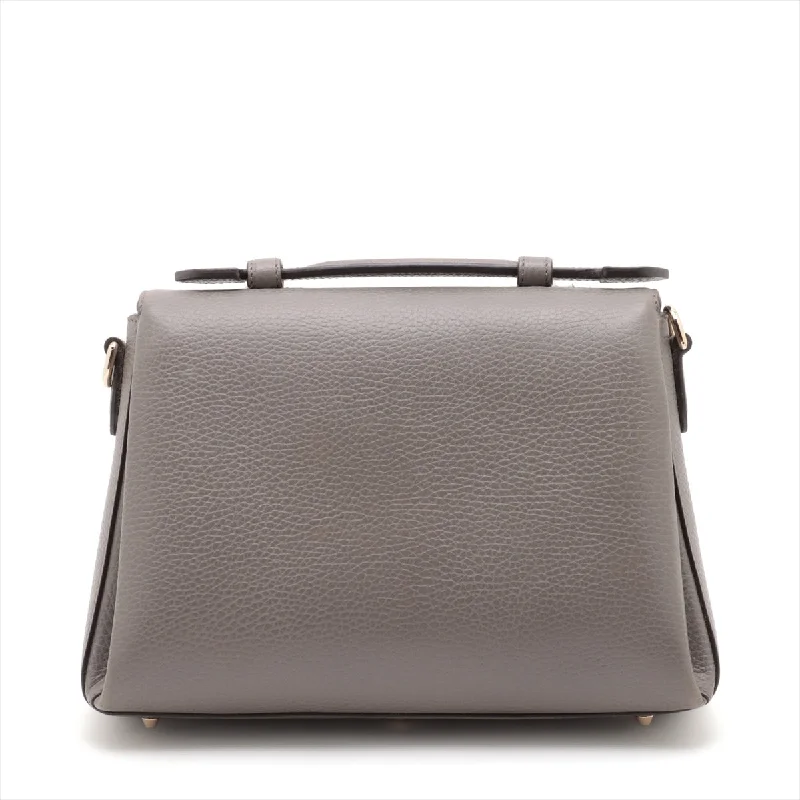 GUCCI bags for high-end wardrobe styling -Gucci Interlocg G Leather Chain Shoulder Bag Grey 510302