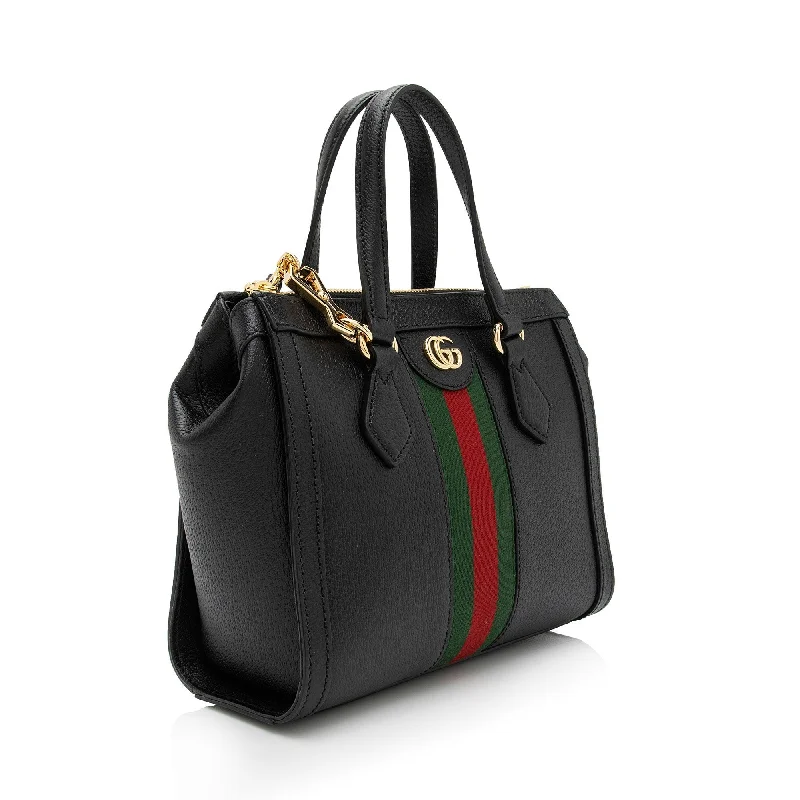 GUCCI bags with high-end craftsmanship -Gucci Leather Ophidia Small Tote