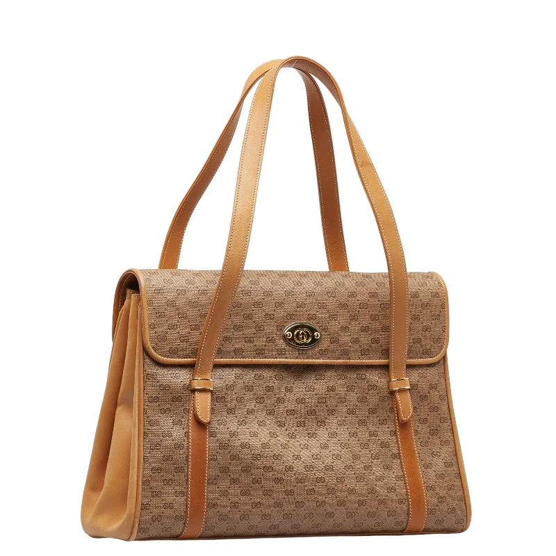 GUCCI bags for elegant fashionistas -Gucci MicroGG Handbag Beige Brown PVC Leather  Gucci Gucci