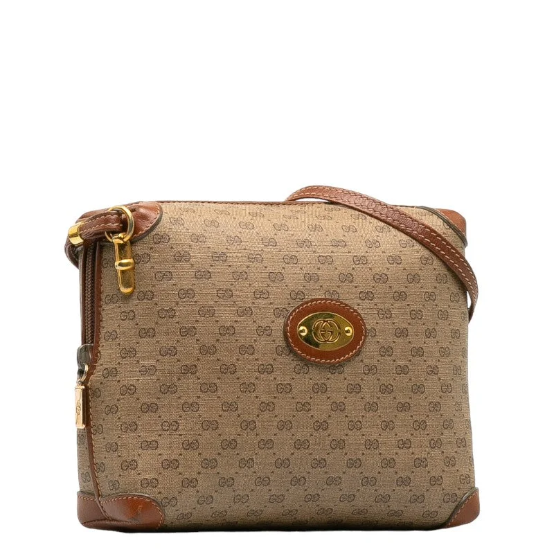 GUCCI bags for everyday luxury -Gucci Old Gucci GG Pattern Diagonal Shoulder Bag 007 115 4916 Brown