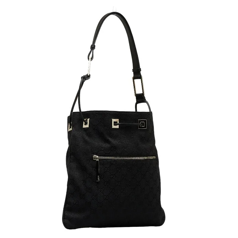 GUCCI bags for urban chic style -Gucci One-Shoulder Handbag 001 4021 Black Canvas Leather  Gucci