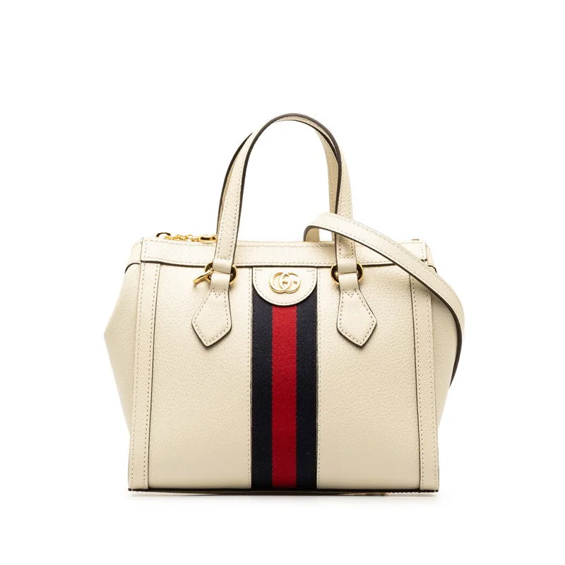 GUCCI stylish handbags for trendy women -Gucci Ophidia Handbag 2WAY 719882 White Ivory Leather  Gucci