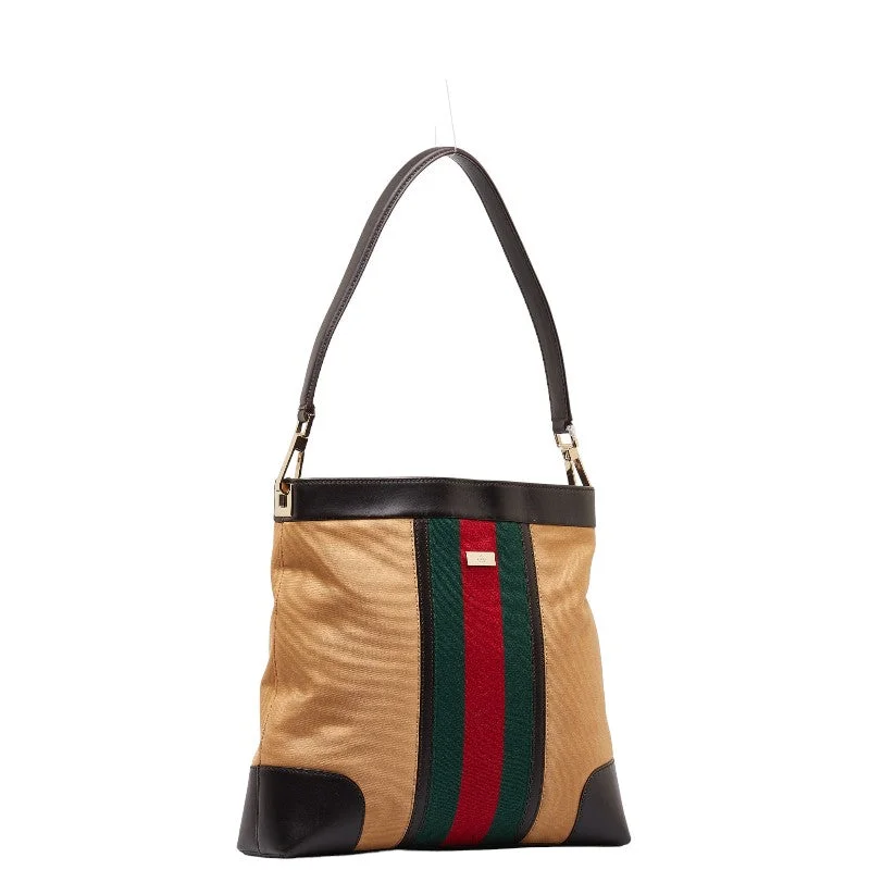 GUCCI bags with striking designs -Gucci Sey Line  Handbag 0014231 Brown Multicolor Canvas Leather  Gucci