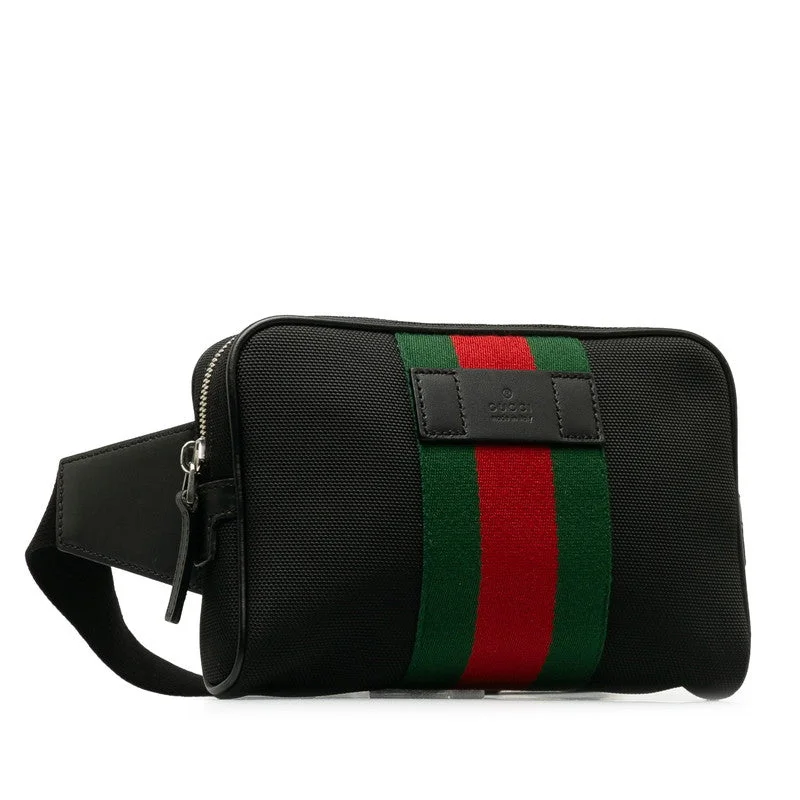 GUCCI bags with leather embossing -Gucci Shelley Line Body Bag West Bag Shoulder Bag 630919 Black Canvas Leather Men Gucci Gucci West Bag Gucci