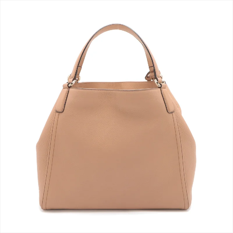 GUCCI signature style bags -Gucci Soho Leather Tote Bag Beige 282309