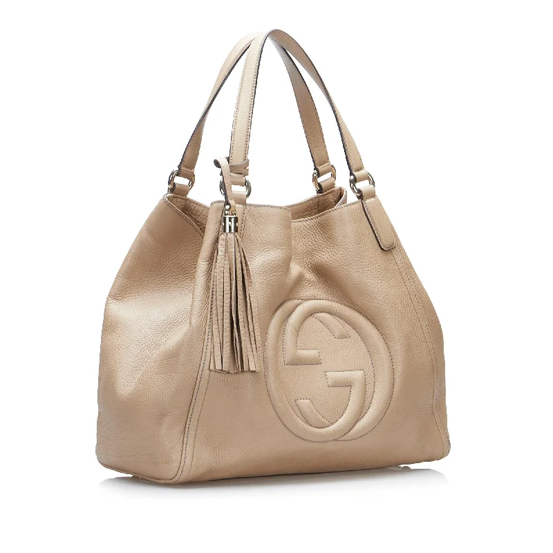 GUCCI women’s bags with metallic sheen -Gucci Soho Tote