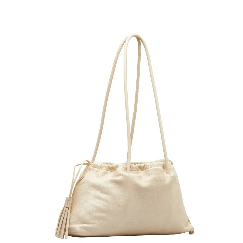 GUCCI bags with unique color-block designs -Gucci Tassel Handbag 001 4403 White Ivory Leather  Gucci