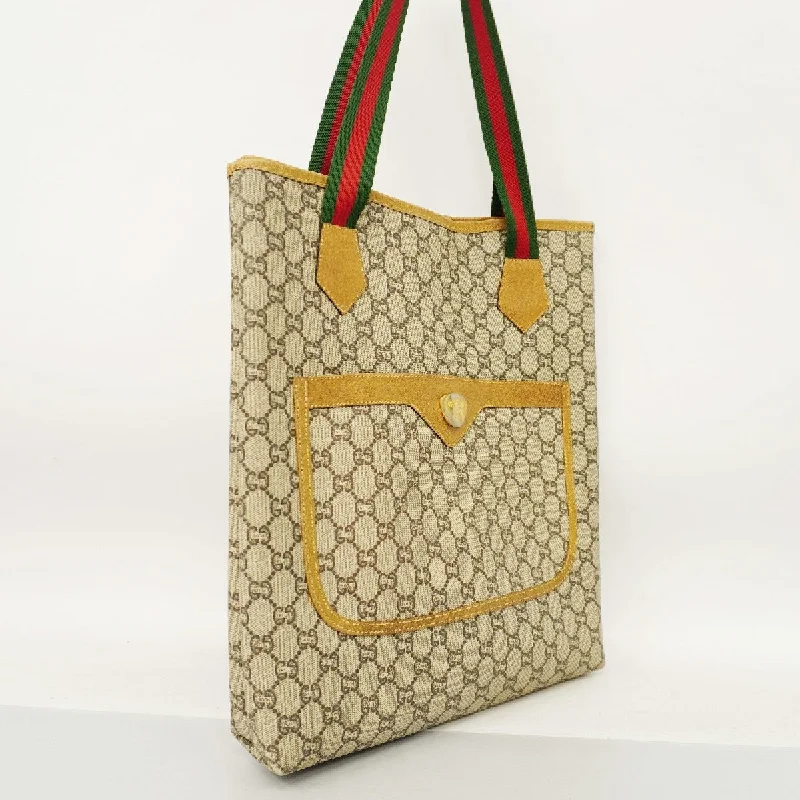 GUCCI classic bags for sophisticated women -Gucci Tote Bag Gucci Plus PVC/Leather Beige