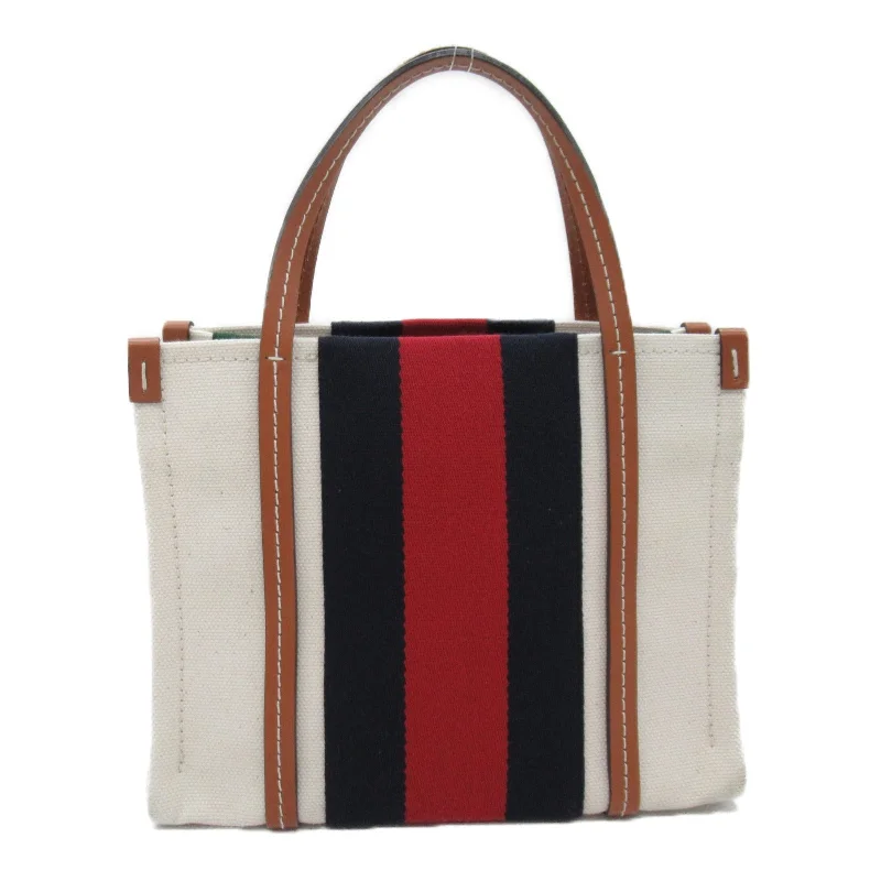 GUCCI luxury clutch bags -Gucci Web Strip Interlocking Tote Bag  Bag Leather  White 77735