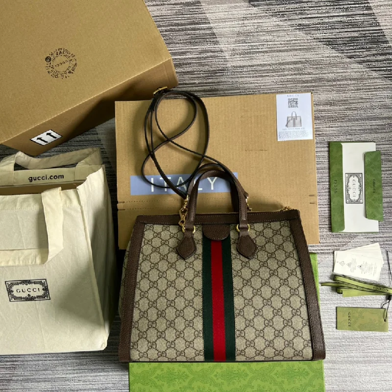 GUCCI luxury bags with statement designs -Gucci Ophidia GG Medium Tote Bag