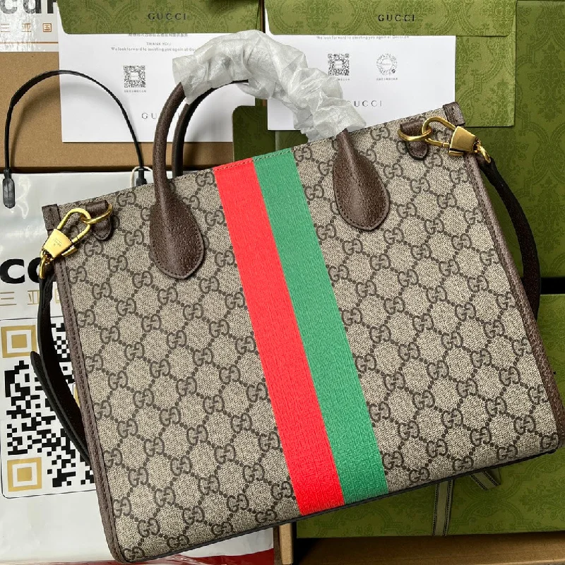 GUCCI handbags with opulent textures -Gucci Tiger GG Medium Tote Bag