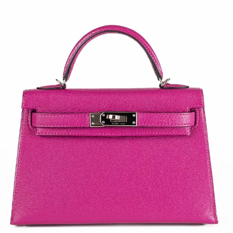 Hermes designer bags with modern chic appeal -Hermes 20cm Rose Pourpre Chevre Mini Kelly w/ Palladium Hardware