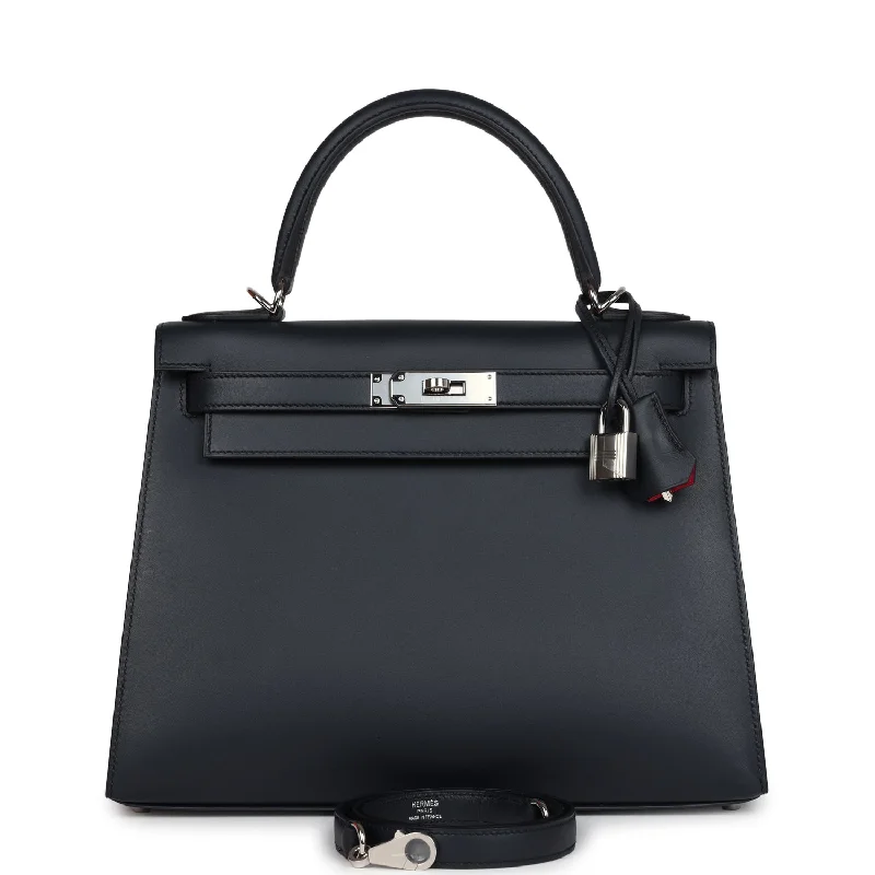 Hermes bags for premium buyers -Hermes Special Order (HSS) Kelly Sellier 28 Bleu Obscur Verso Sombrero Palladium Hardware