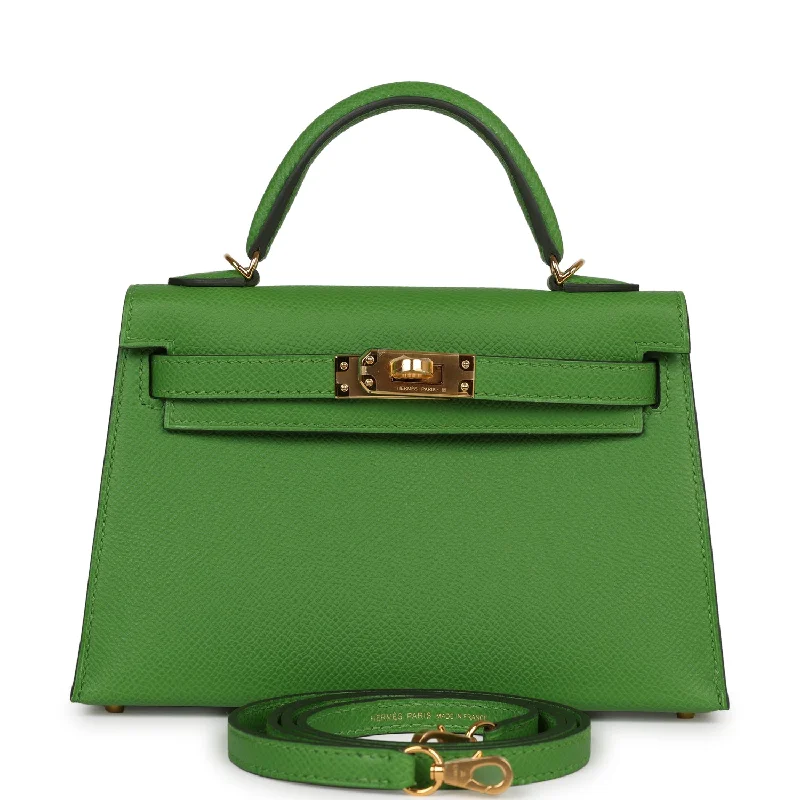 Hermes bags for exclusive buyers -Hermes Kelly Sellier 20 Vert Yucca Epsom Gold Hardware