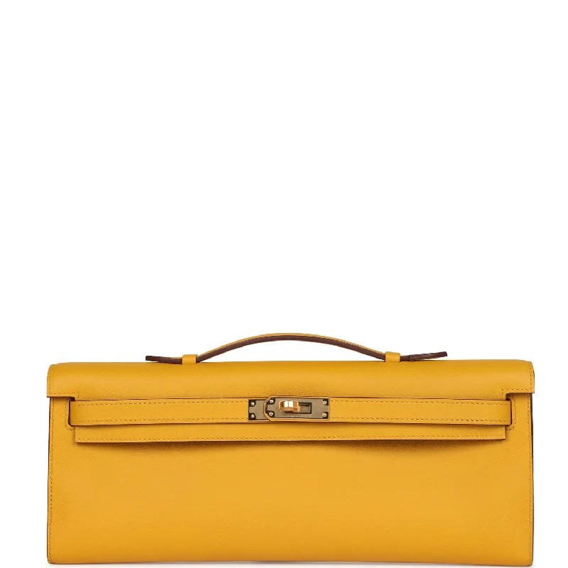 Hermes handbags for every occasion -Hermes Kelly Cut Jaune Ambre Swift Gold Hardware