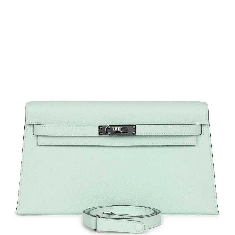 Hermes handbags for office wear -Hermes Kelly Elan Vert Peppermint Epsom Palladium Hardware