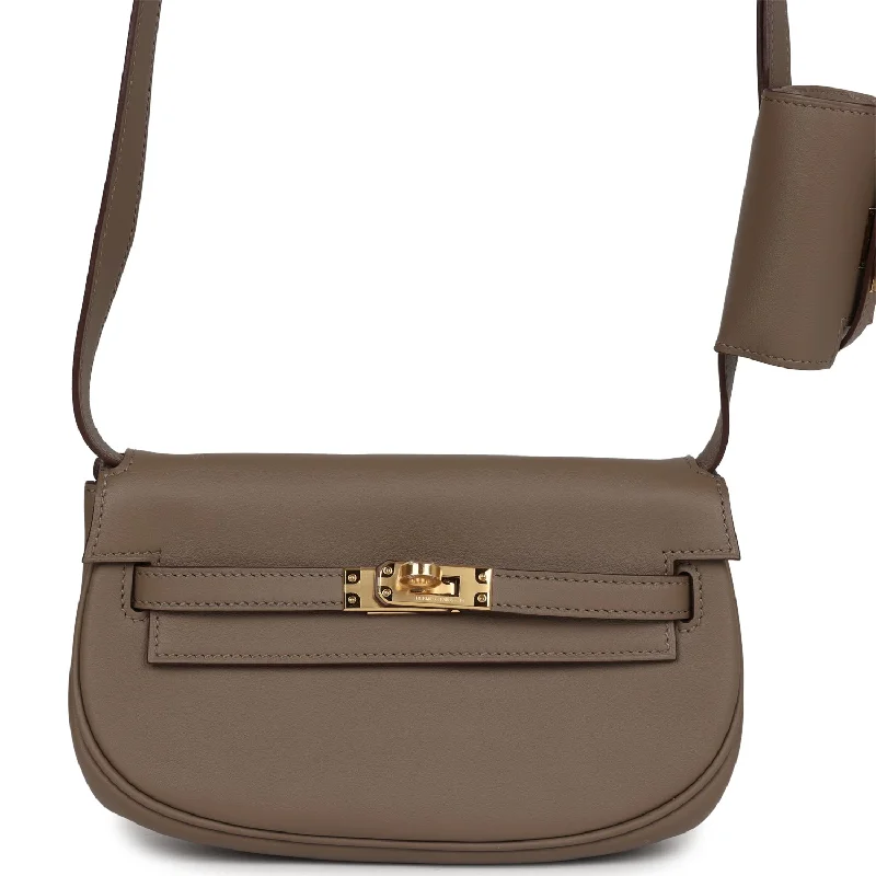 Hermes bags for high-end fashion lovers -Hermes Kelly Moove Etoupe Swift Gold Hardware