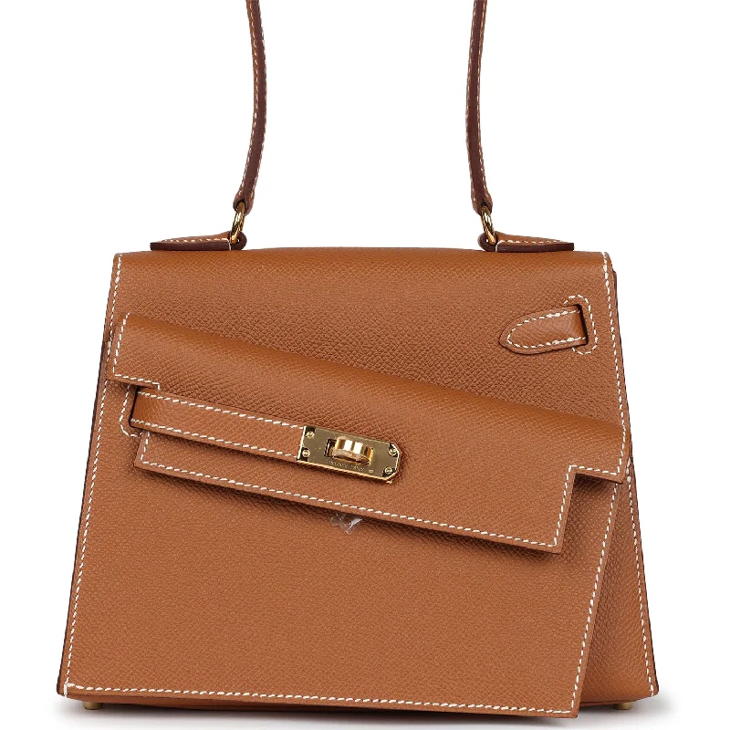 Hermes bags for rare collections -Hermes Kelly Sellier en Desordre 20 Gold Epsom Gold Hardware