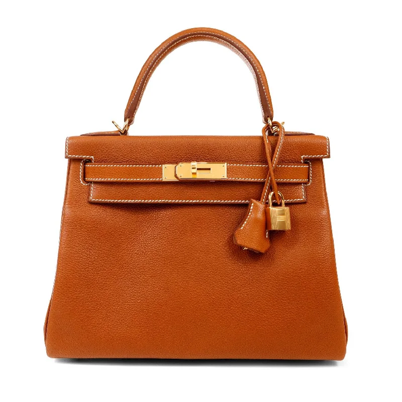 Hermes bags for rare collections -Hermès New 28cm Gold Taurillon Novillo Special Edition Kelly with Gold Hardware