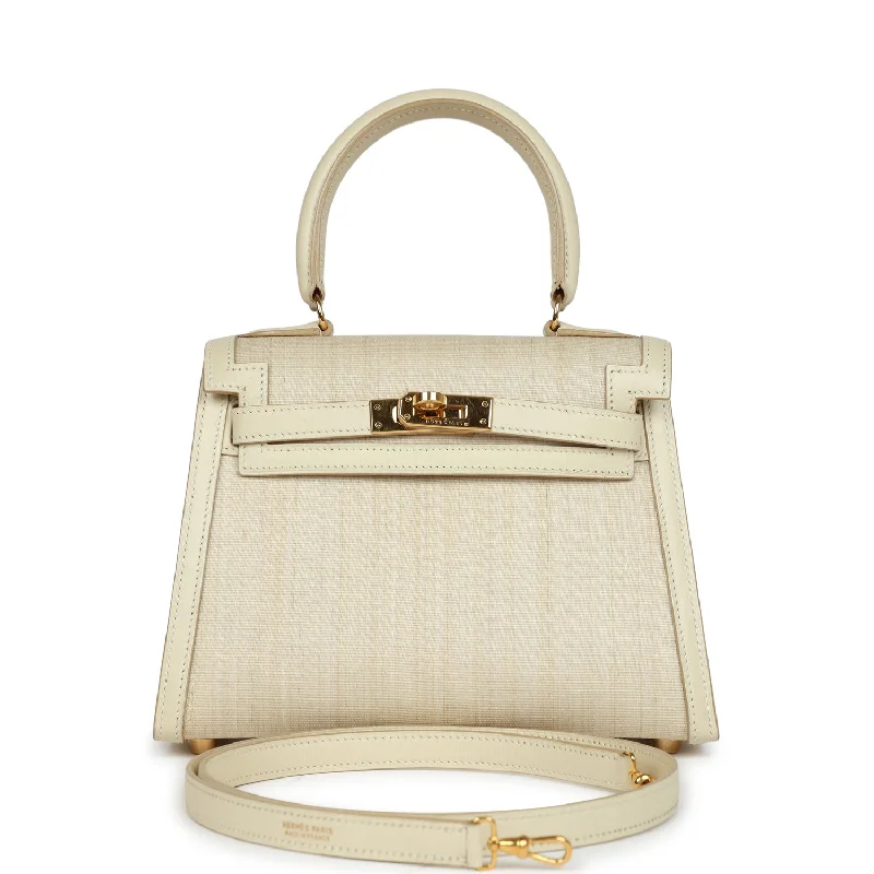 Hermes bags for iconic looks -Vintage Hermes Kelly Sellier 20 Parchemin Crinoline and Box Gold Hardware