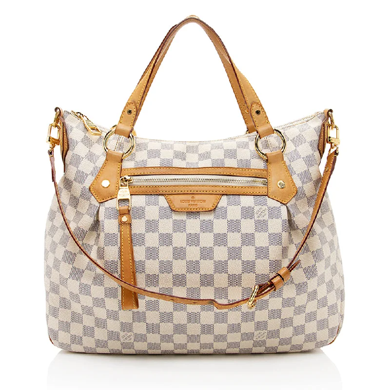 Louis Vuitton handbags with chic minimalism -Louis Vuitton Damier Azur Evora MM Tote (SHF-19034)