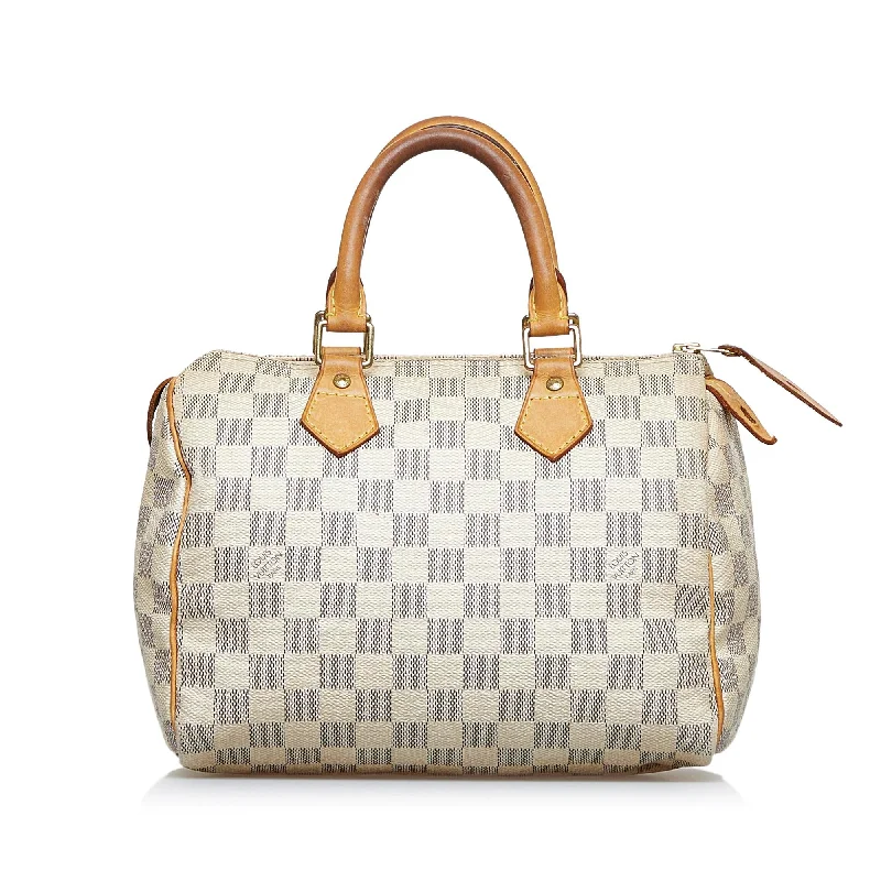 Louis Vuitton bags with luxurious color palettes -Louis Vuitton Damier Azur Speedy 25 (SHG-5479G8)