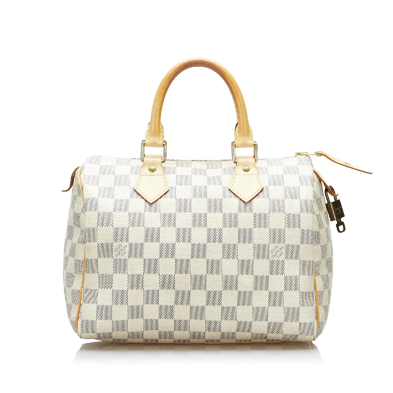 Louis Vuitton bags with luxury fabric textures -Louis Vuitton Damier Azur Speedy 25 (SHG-5YeXvT)