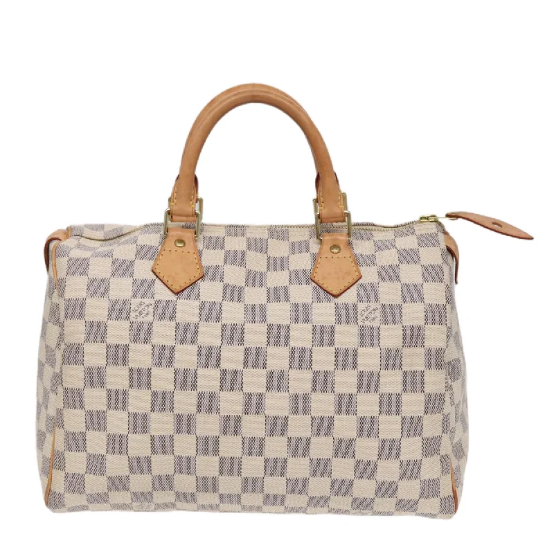 Louis Vuitton bags with luxurious monogram patterns -LOUIS VUITTON Damier Azur Speedy 30 Hand Bag N41533 LV 85268