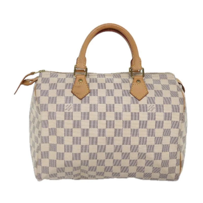 Louis Vuitton bags with bold geometric designs -LOUIS VUITTON Damier Azur Speedy 30 Hand Bag N41533 LV 86861