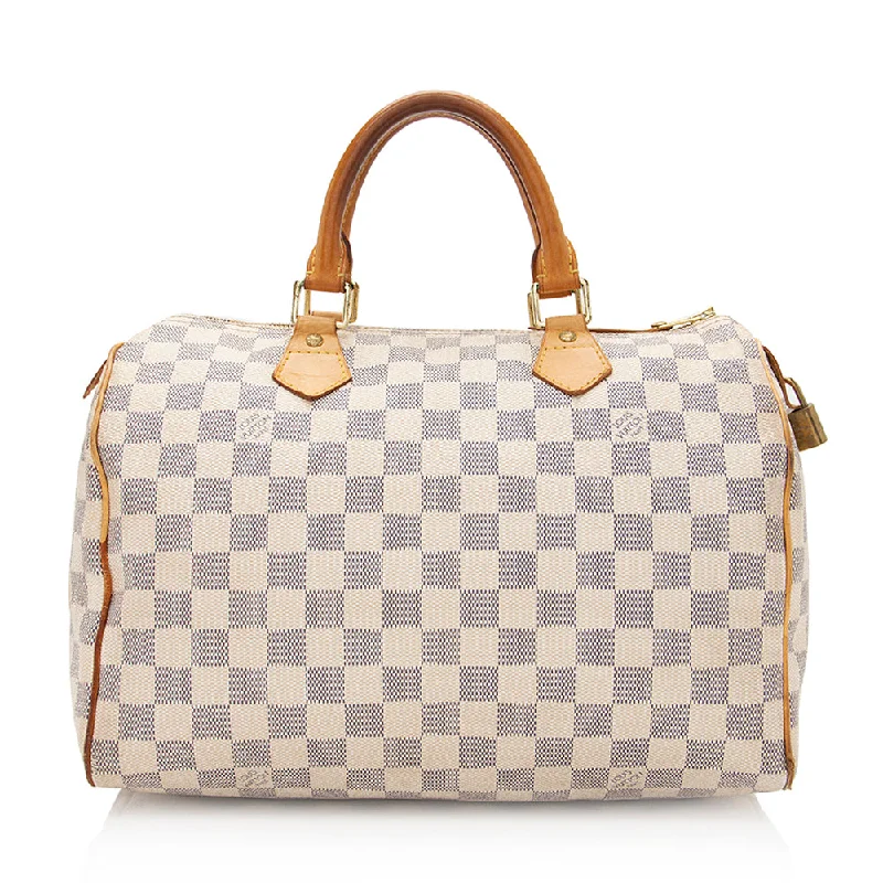 Louis Vuitton shoulder bags for women -Louis Vuitton Damier Azur Speedy 30 Satchel - FINAL SALE (SHF-20474)