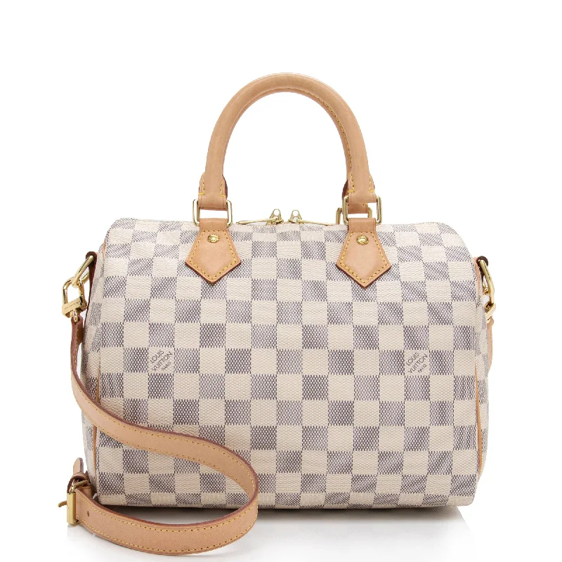 Louis Vuitton leather bags for the modern woman -Louis Vuitton Damier Azur Speedy Bandouliere 25 Satchel (SHF-CfGVyC)