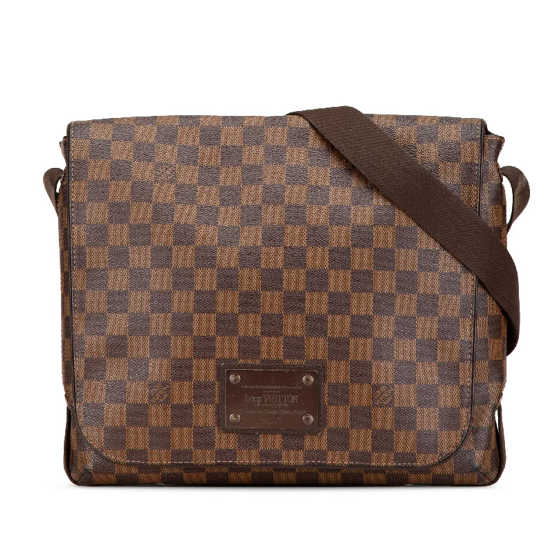 Louis Vuitton leather bags for luxury shoppers -Louis Vuitton Damier Ebene Brooklyn MM (SHG-MCjXhS)