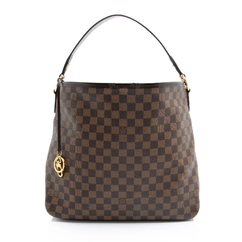 Louis Vuitton handbags for chic street style -Louis Vuitton Damier Ebene Delightful MM Shoulder Bag (SHF-BIQzOW)