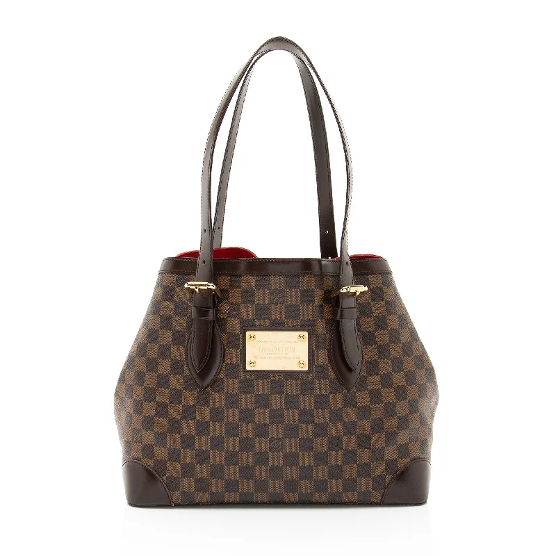 Louis Vuitton bags with iconic designs -Louis Vuitton Damier Ebene Hampstead MM Tote (SHF-beZ8jV)