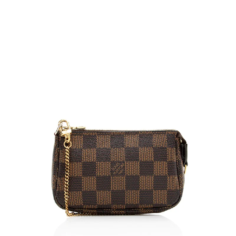 Louis Vuitton handbags with tailored finishes -Louis Vuitton Damier Ebene Mini Pochette Accessoires (SHF-20838)