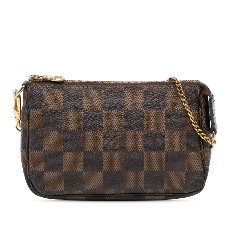 Louis Vuitton bags with contemporary designs -Louis Vuitton Damier Ebene Mini Pochette Accessoires (SHG-FdJTUo)