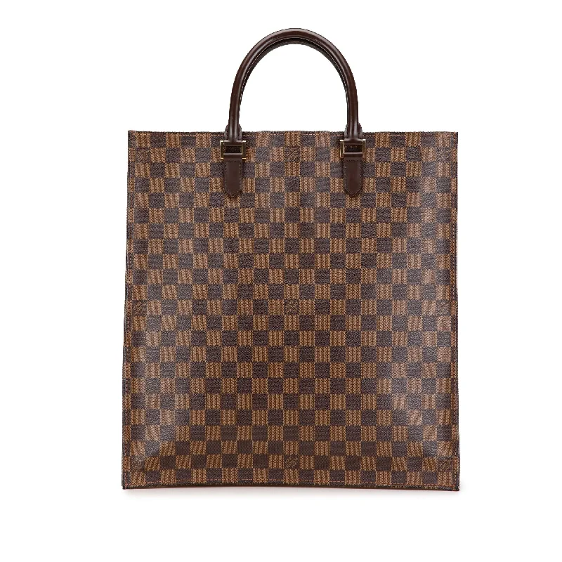 Louis Vuitton bags with luxury fabric textures -Louis Vuitton Damier Ebene Sac Plat (SHG-cF5L0b)